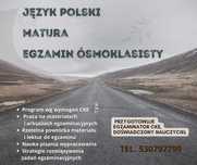 JĘZYK POLSKI, KOREPETYCJE nauczyciel, egzaminator, matura,  egz. 8 kl.