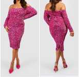 cekinowa sukienka midaxi midi hiszpanka  54 7 xl barbie luxe