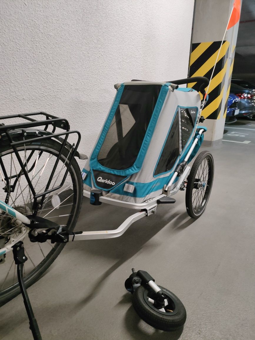 Przyczepka rowerowa Qeridoo Speedkid 1 dla jednego dziecka