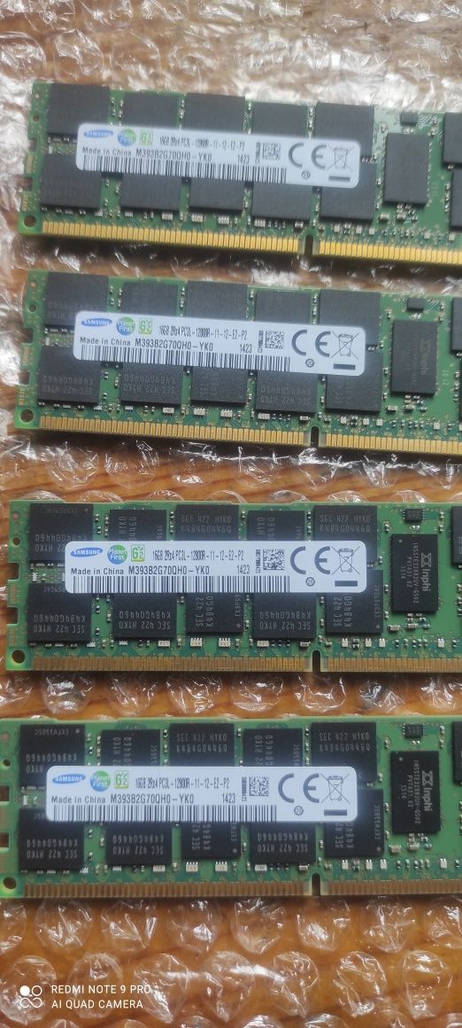 64GB (4 x 16GB) DDR3 RAM Samsung PC3L-12800R ECC RDIMM