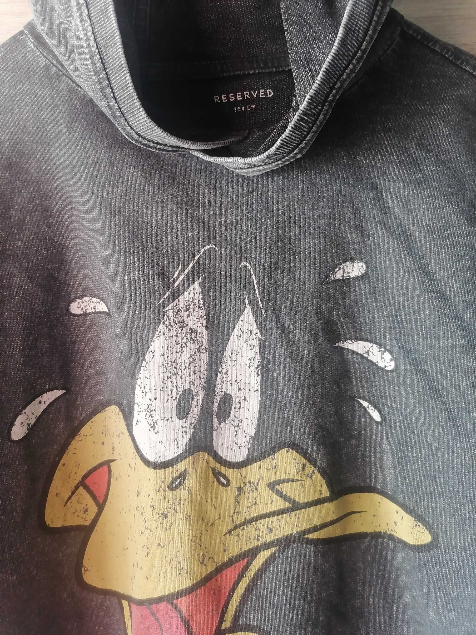 Koszulka bluzka z kapturem kaczor Daffy 164 Looney Tunes reserved