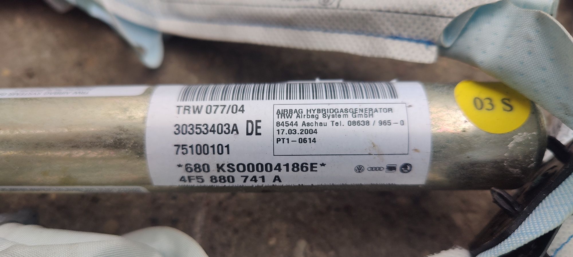 Kurtyna airbag Audi A6 C6