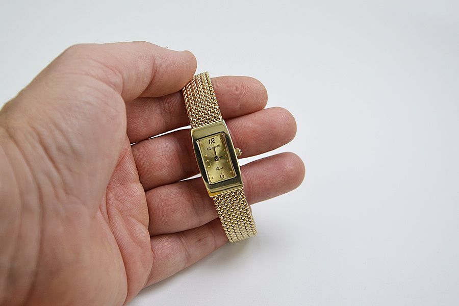 Prześliczny 14k złoty damski zegarek lw090 K