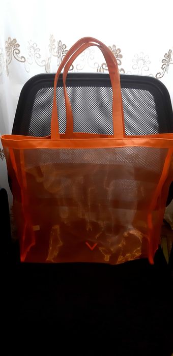 Помаранчева пляжна сумка  Vichy косметичка Vichy