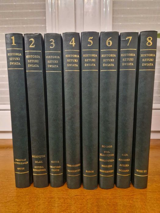 Historia sztuki świata, tom 1-8, wydawnictwo Muza SA