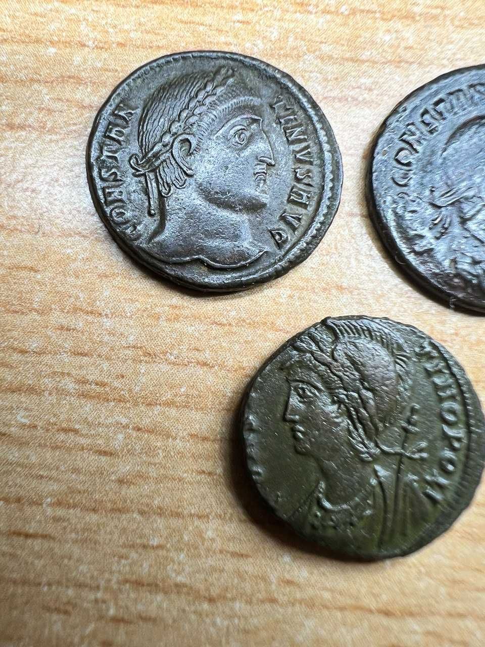 Лот, три античніе монеті. Имп. Константин