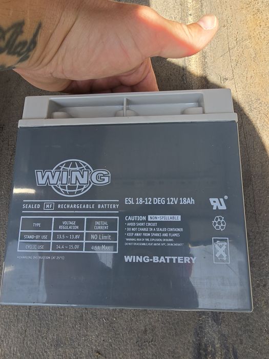Akumulator WING ESL 18-12 DEG 12V 18A