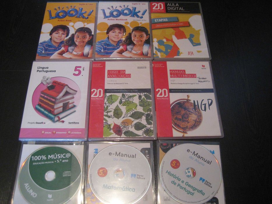 Manuais escolares interativos 3º 4º 5º 6º ano várias disciplinas