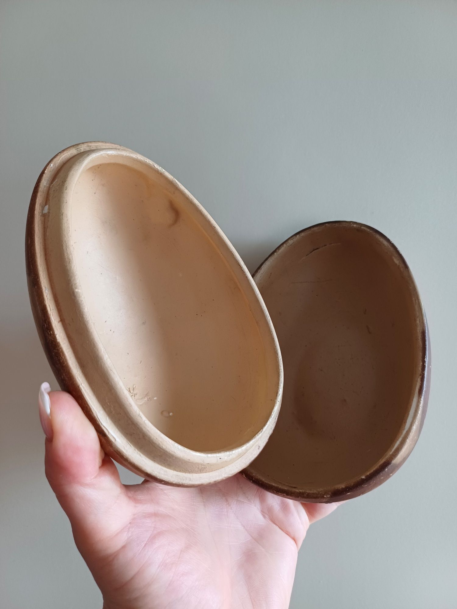 Bomboniera jajko bombonierka ceramiczna stara vintage