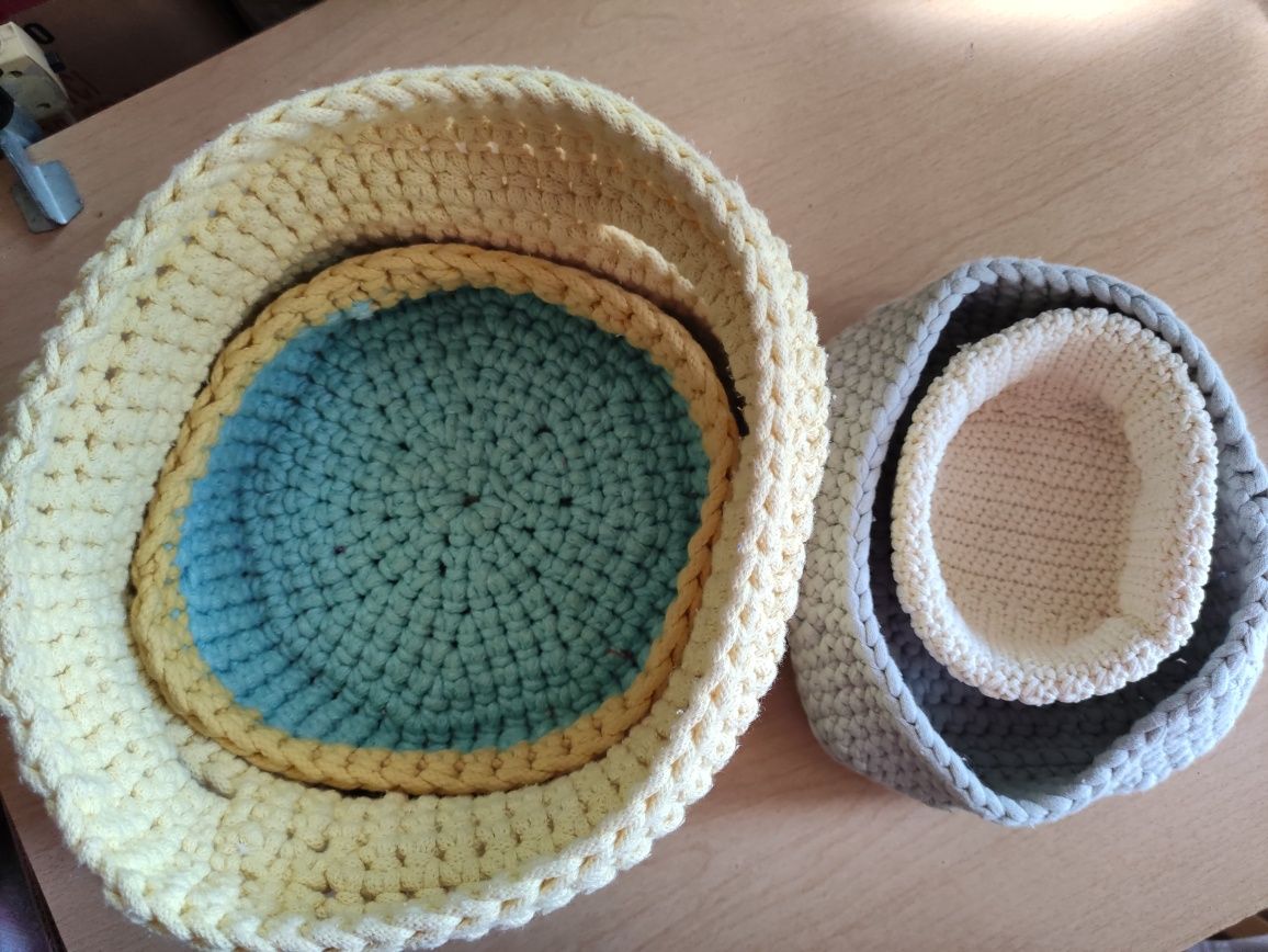 Kosze plecione ze sznurka. Hand made