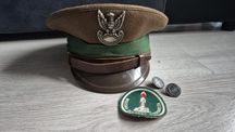 Czapka wojskowa LWP PRL + korpusówki + naszywka wpp