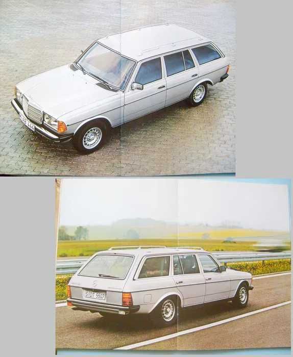 Mercedes W123 T-Modell / kombi S123 / 1980 prospekt 64 str., stan BDB-