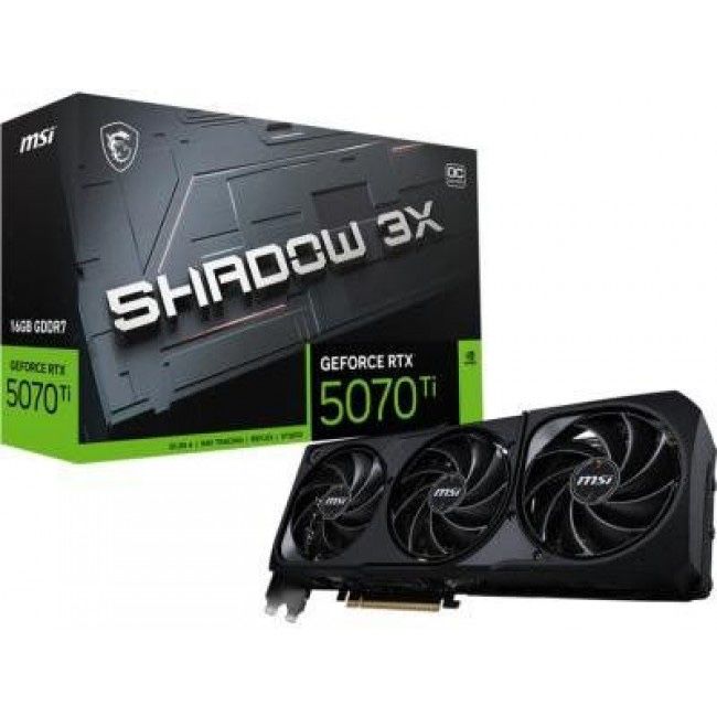 Відеокарта MSI GeForce RTX5070 Ti SHADOW 3X 16G OC (V531-085) bulk