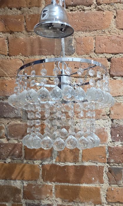 LAMPA sufitowa żyrandol kryształy 1xE27