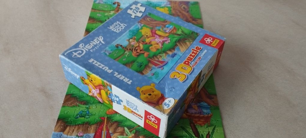 Puzzle firmy Trefl z serii Kubuś Puchatek 120 elementów kompletne 100%