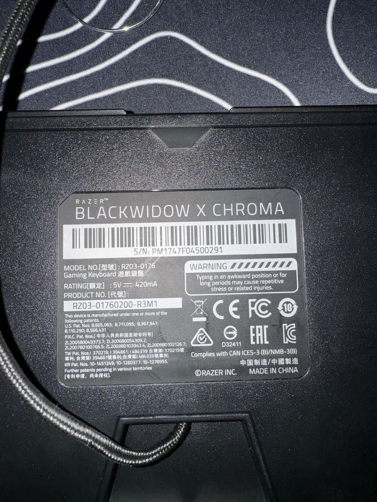 Razer BlackWidow X Chroma green switch