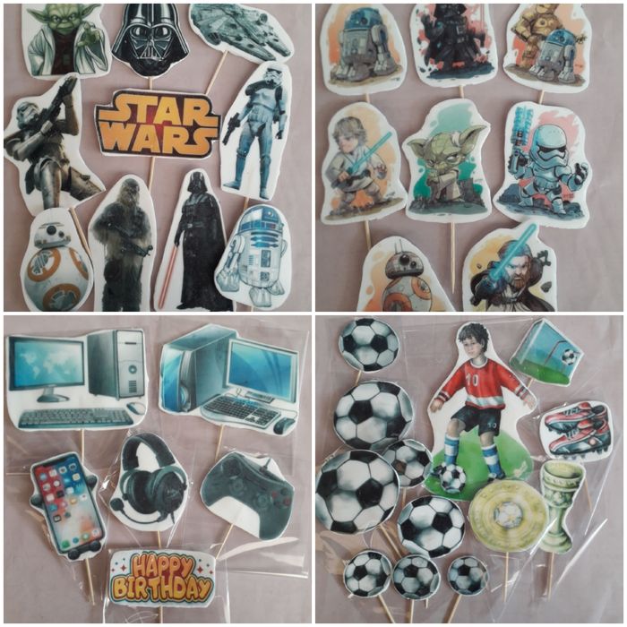 Сахарные украшения в торт