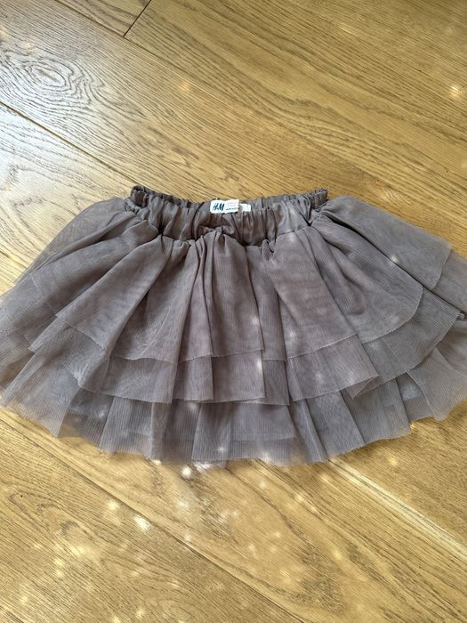 Spódniczka tiulowa beżowa, H&M, rozm.92, 1,5-2 lata