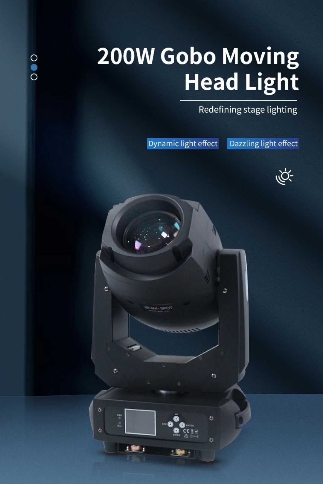 Светодиодная голова 200W Beam Spot Wash LED Лед Світлодіодна