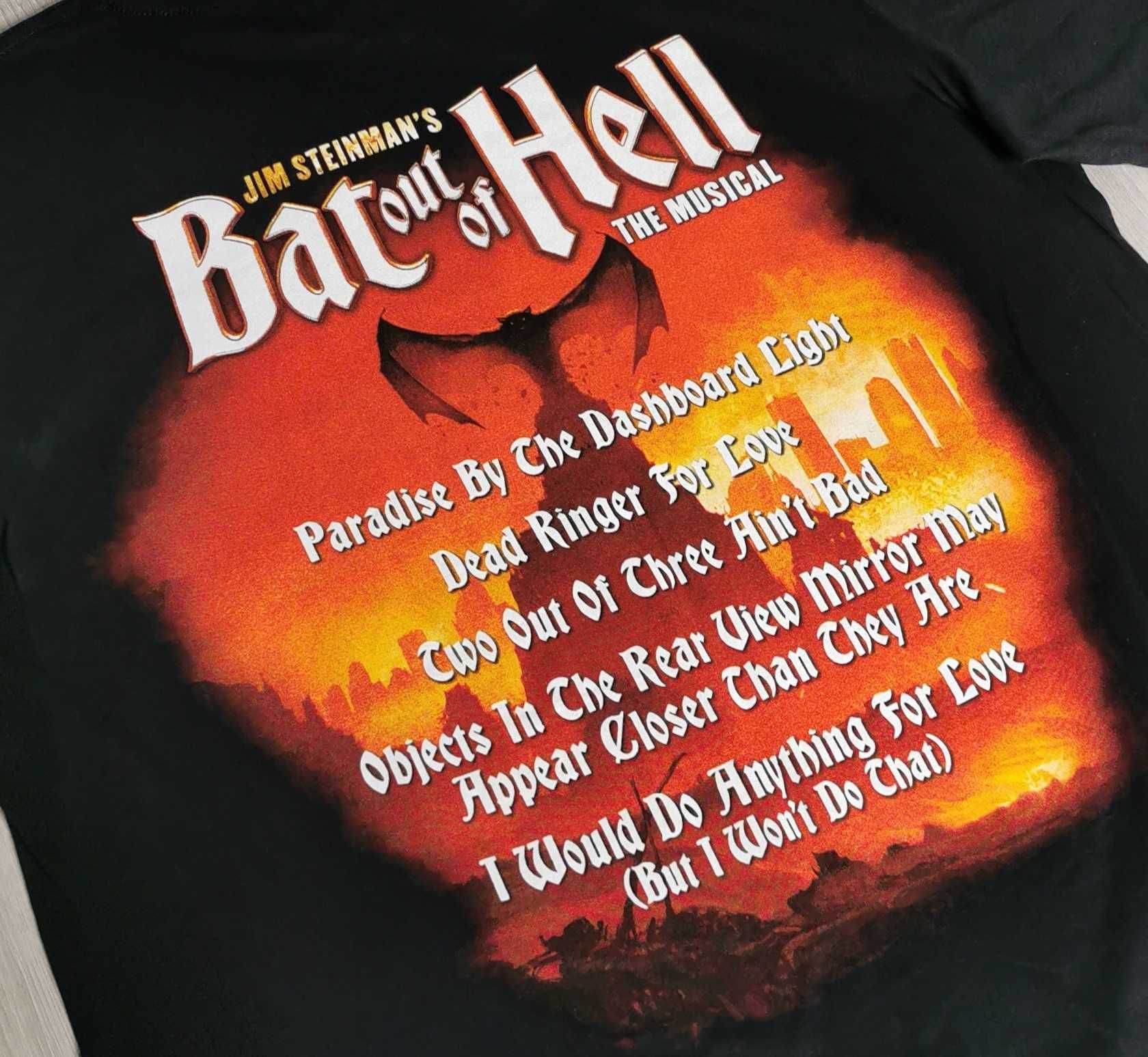 T-shirt Metal Loaf Jim Steinmans Bat Out of Hell big print roz S/M
