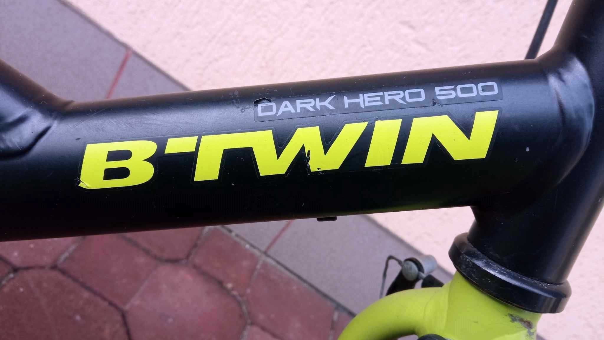 Rower dziecięcy Btwin 500 Dark Hero 16 cali Decathlon dla dziecka