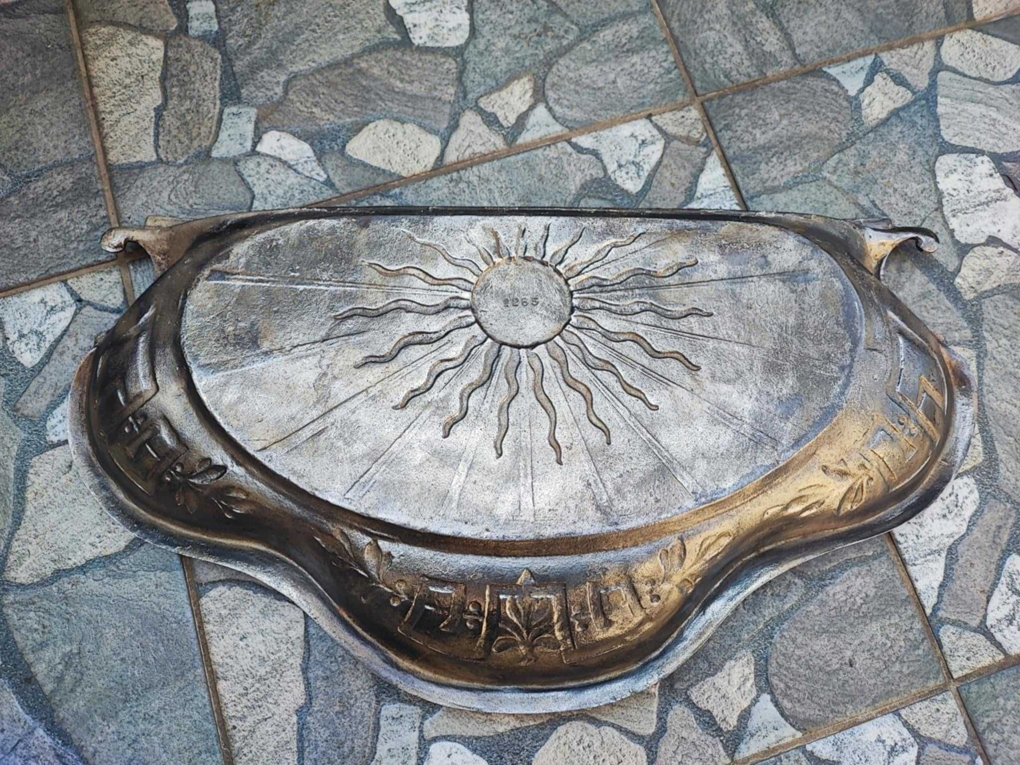 XIX w.iskrownik popielnik,pod piec,kominek,słońce