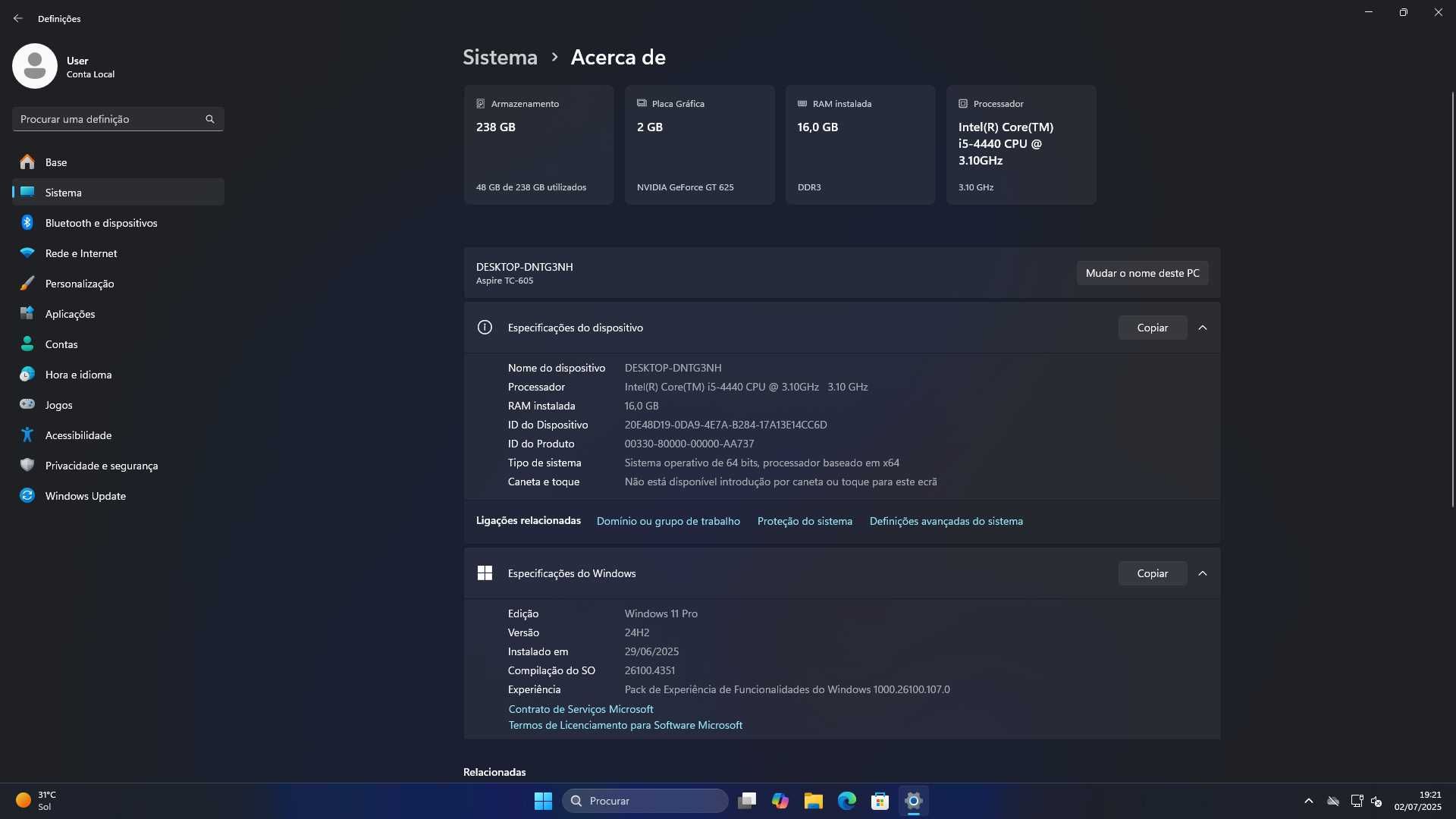Computador ACER Intel Core I5