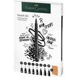 Cienkopisy artystyczne Pitt 8szt FABER CASTELL Faber Castell pudełko,