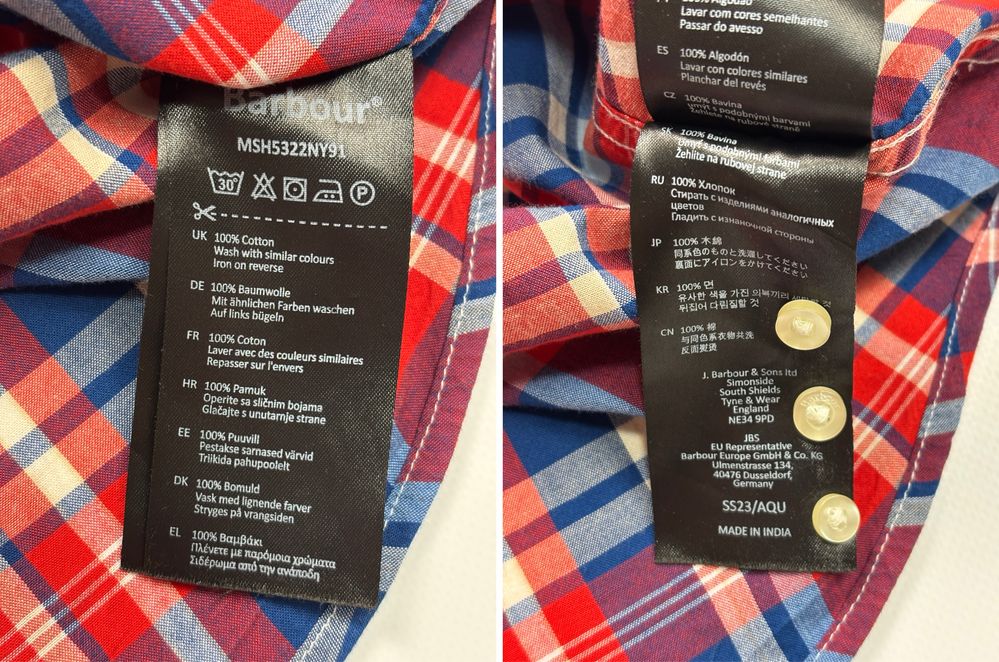 Рубашка Barbour Tailored Fit originals оригинал size L, XL