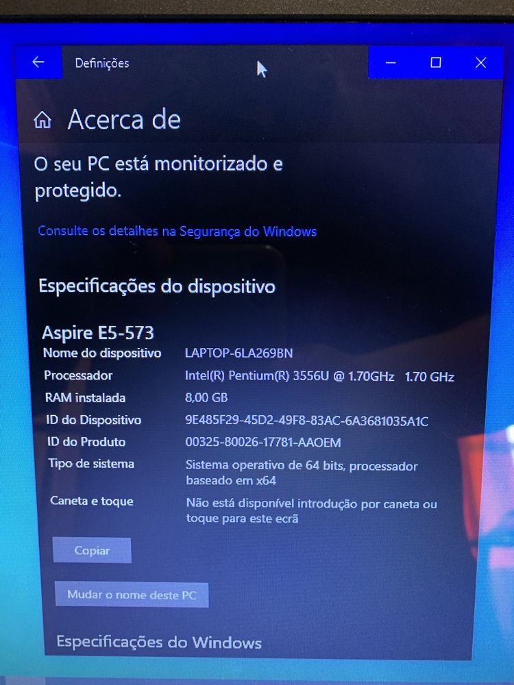 PC Portátil Acer Aspire E5-573