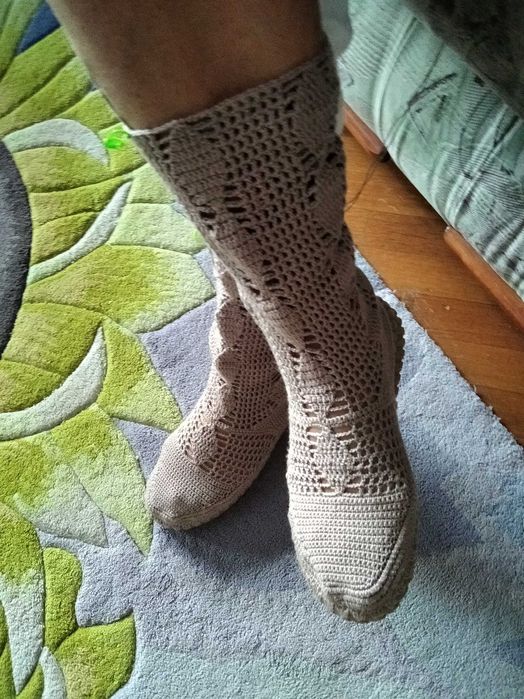 Летние ажурные сапожки