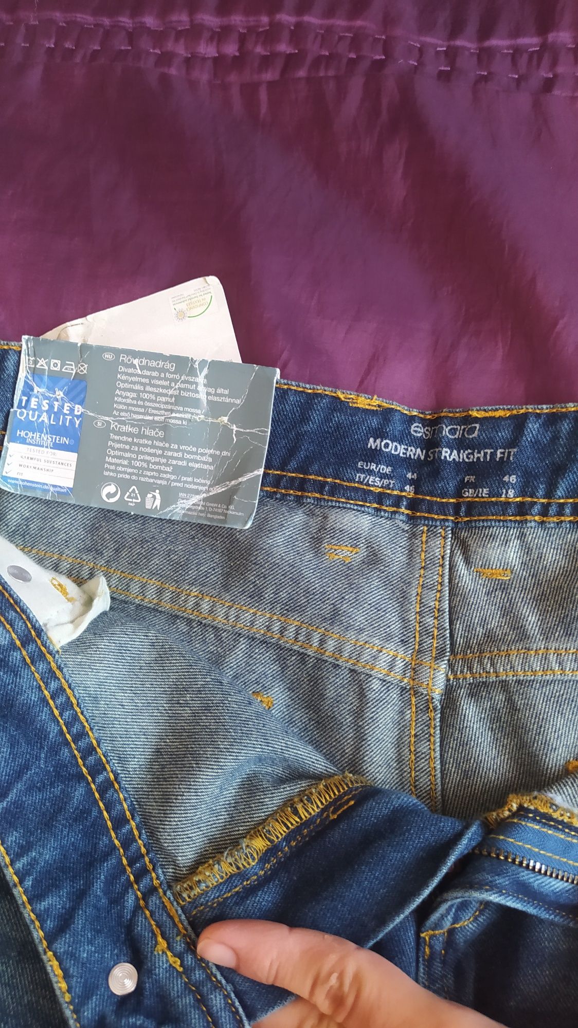 Krótkie spodenki szorty letnie jeans Esmara miękkie bawełniane