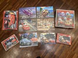 Puzzle Cars Auta 4 szt. 7 obrazków 3x30, 35, 48, 54, 70 szt.