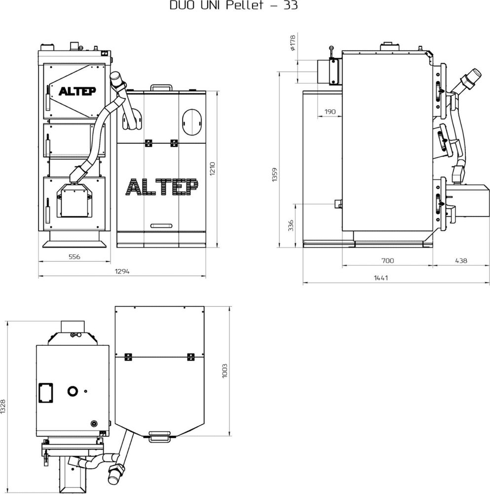 ‼️ALTEP DuoUniPellet 33 кВт пелетний котел твердопаливний