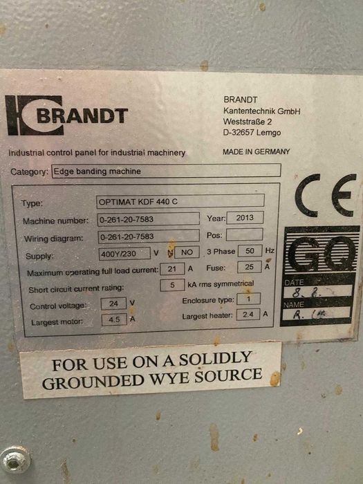 Okleiniarka Brandt Optimat KDF 440C Model: Ambiton 1440 FC