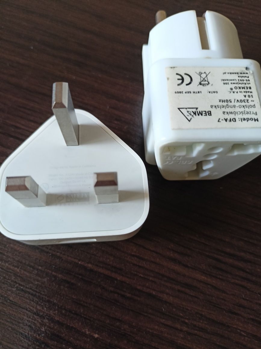 Adapter ładowarka zasilacz przejściówka z wyjściem USB Apple