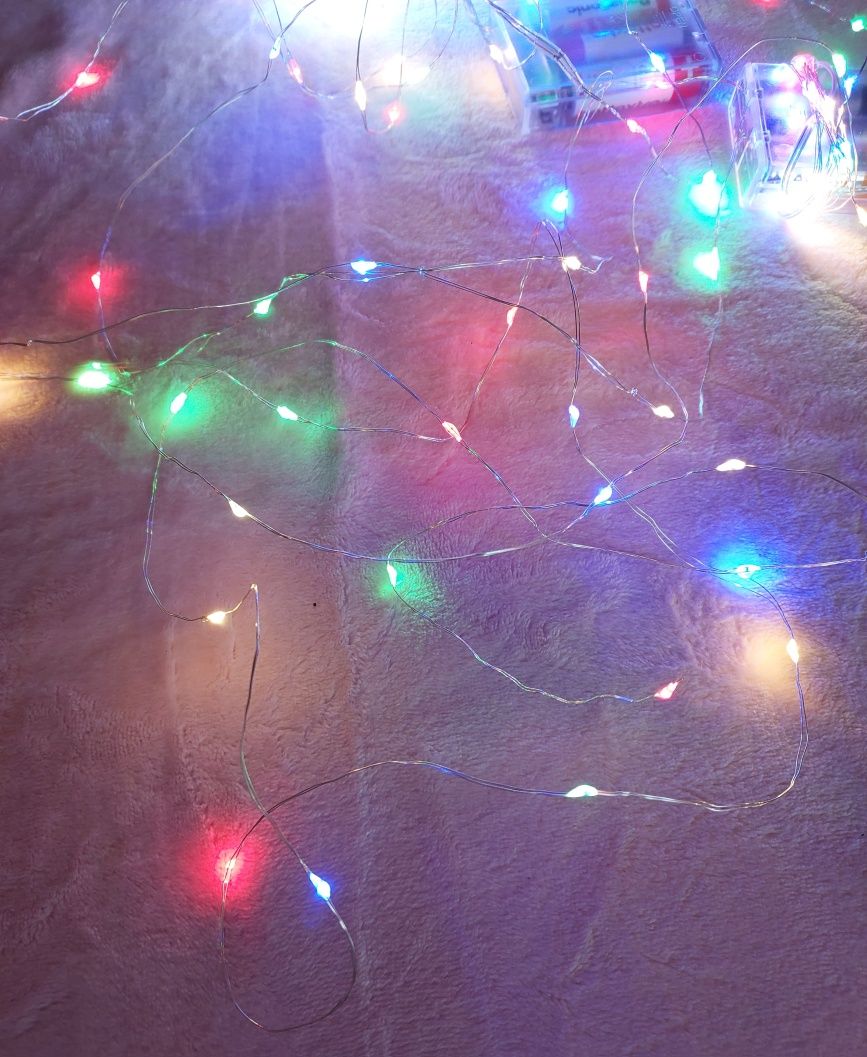 Lampki mikro led na druciku 2 sztuki