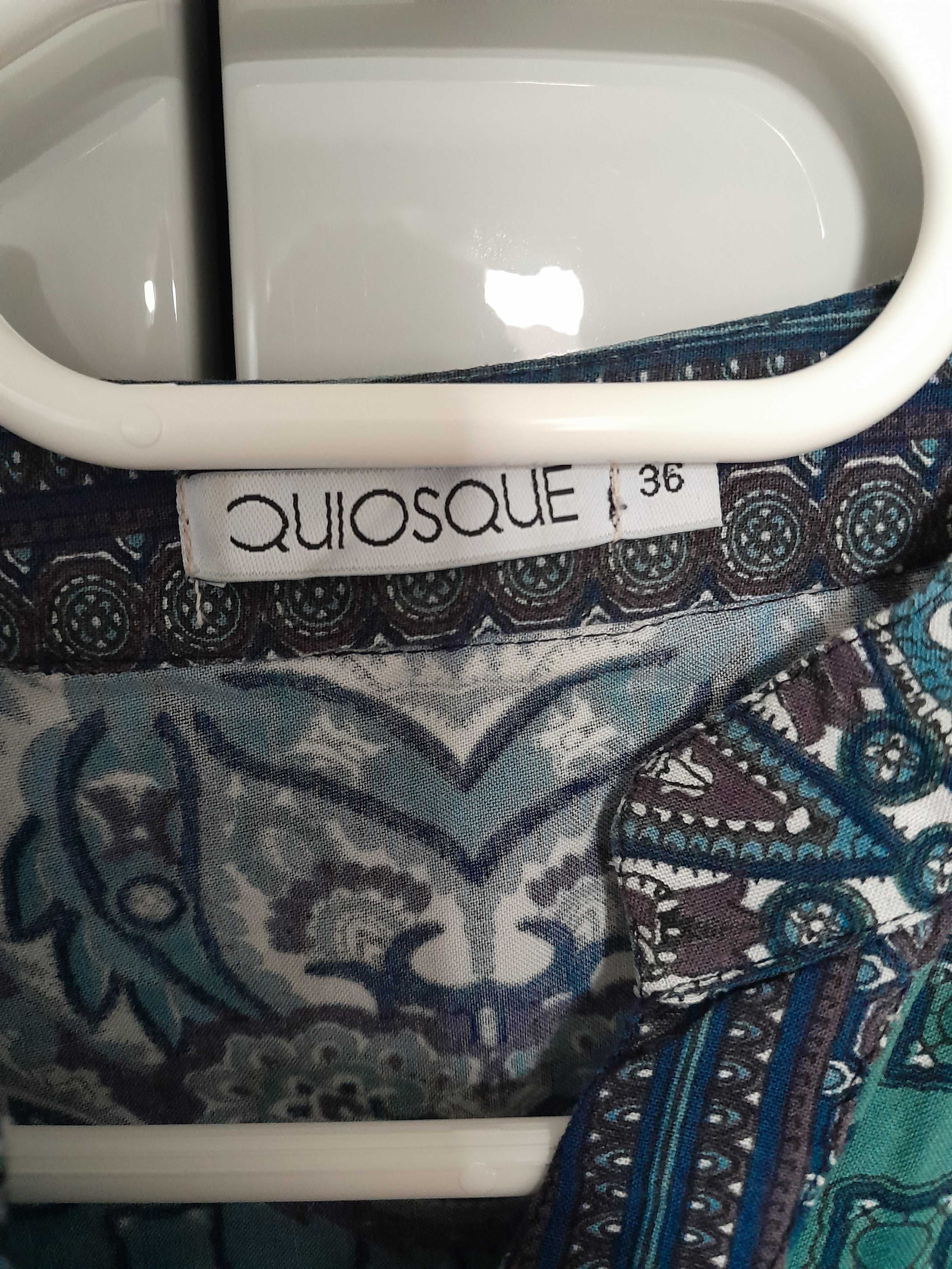 Koszula Quiosque rozmiar 36 wzór boho zieleń granatowy