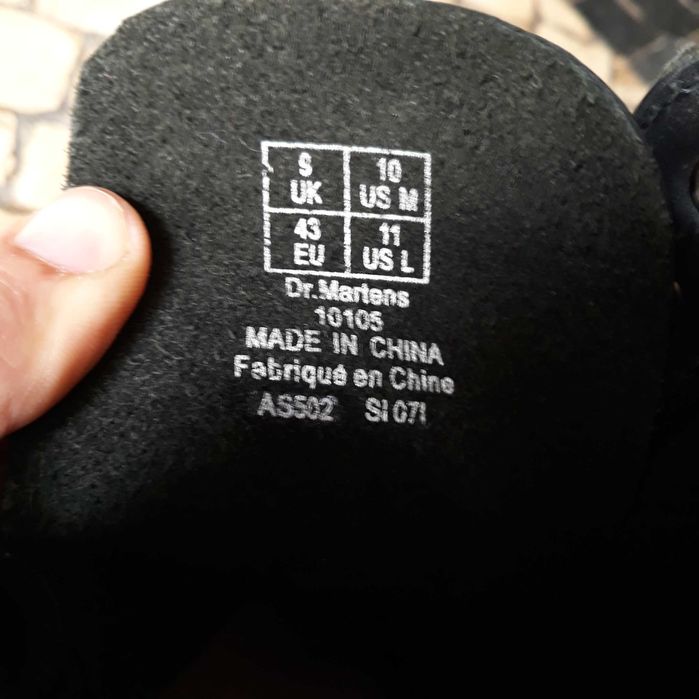 Botas Dr. Martens do modelo 1919 com biqueira de aço (uni-sexo nº 43)