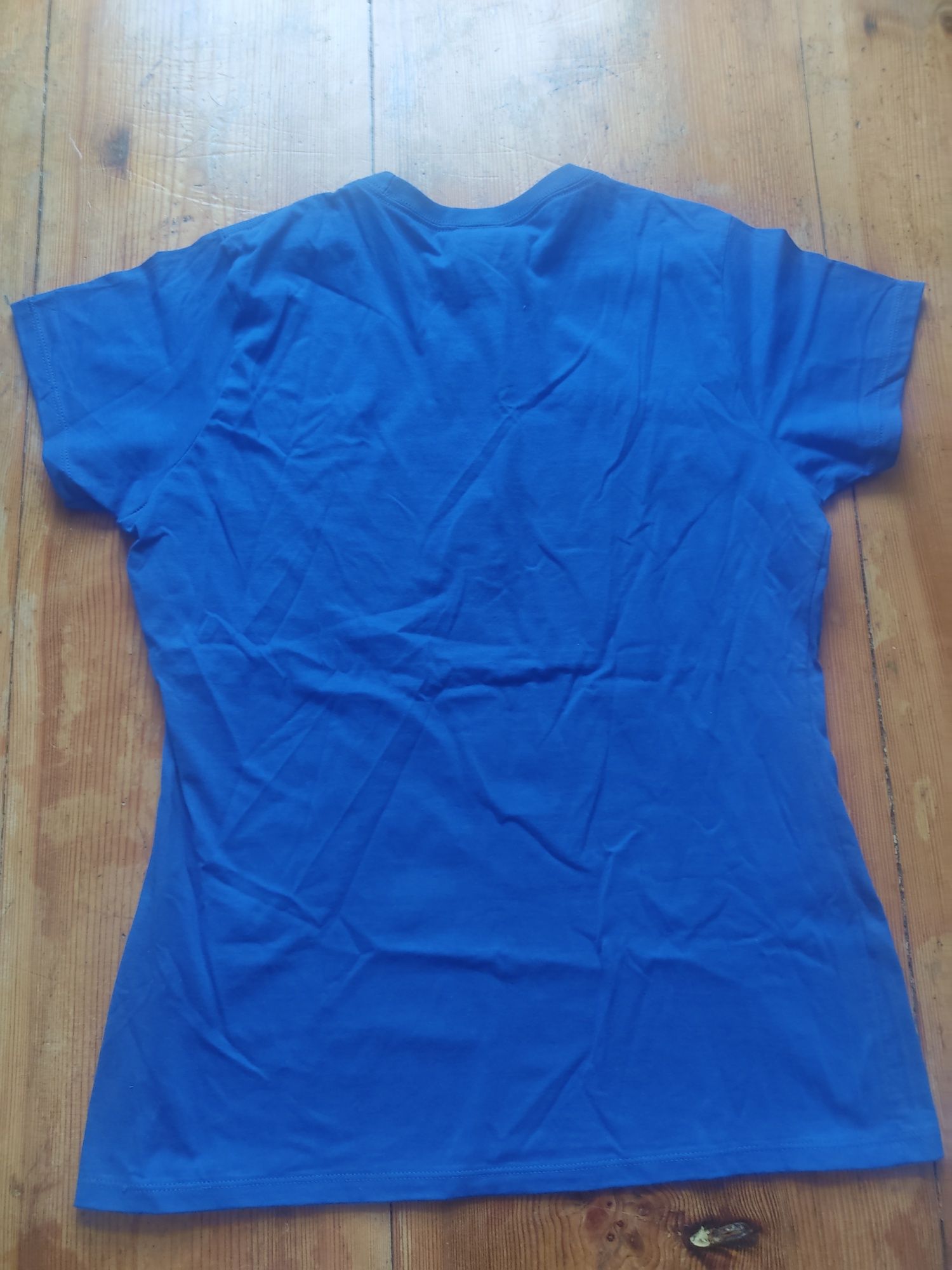 Bluzka t-shirt klaun guziki i muszka niebieska