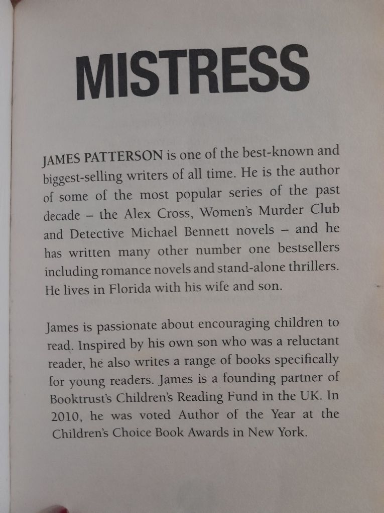 James Pattreson and David Ellis. Mistress. 80 грн