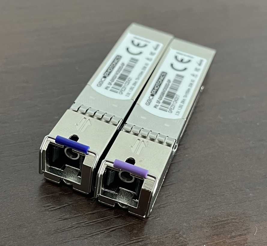 Zestaw moduły SFP GBCPhotonics SC 1,25Gbps SM MikroTik