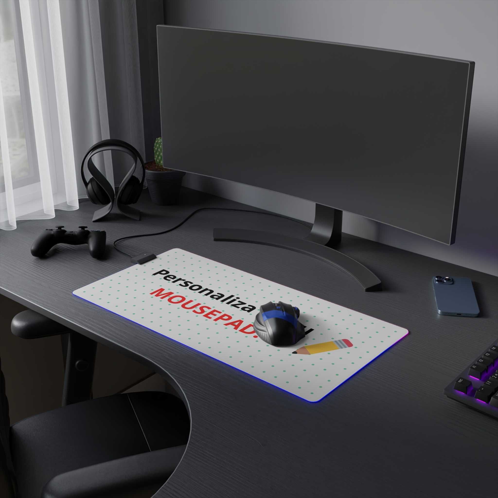 Mousepad XXL LED Personalizável ( 90cm x 40 cm )