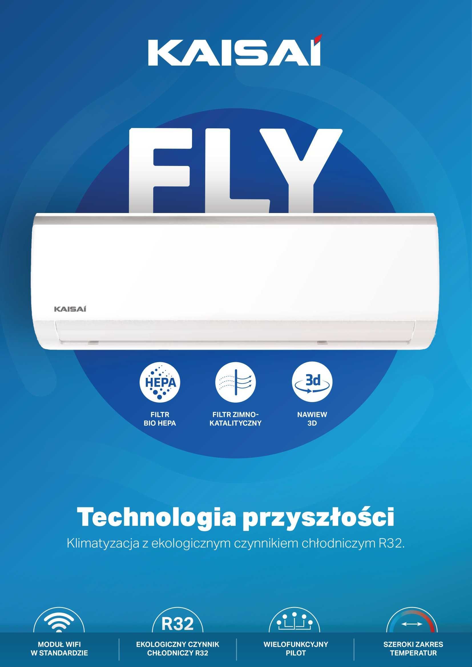 MONTAŻ + Klimatyzator KAISAI FLY KWX 3,5/3,8 kW Trójmiasto