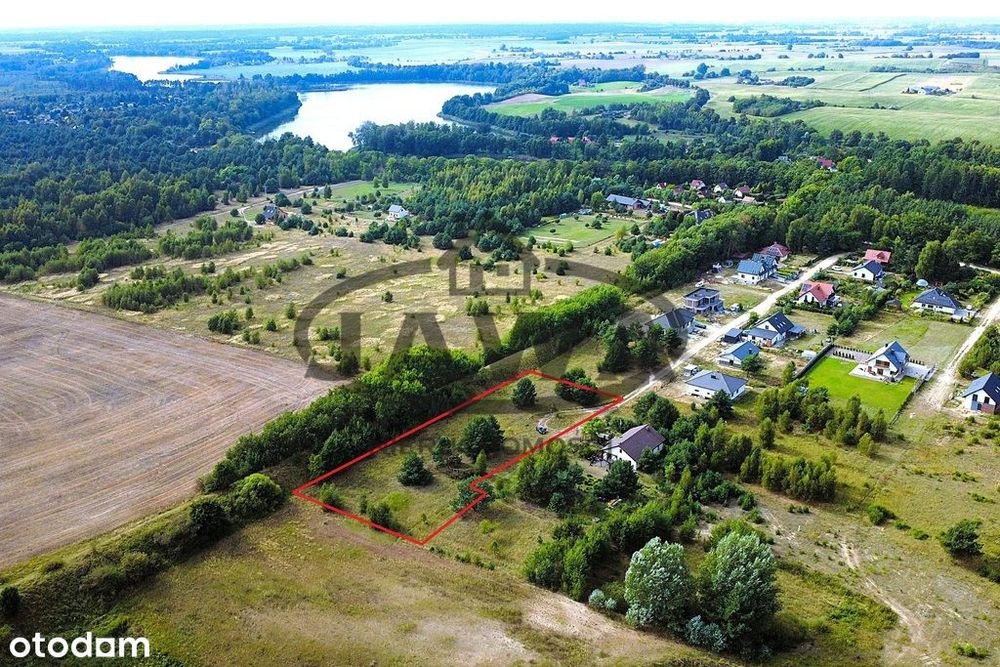 Trzemiętowo blisko jeziora, prąd, woda, w.zabudowy