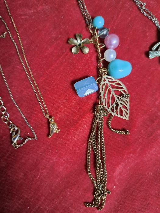 Zestaw biżuterii różnej kolczyki naszyjniki