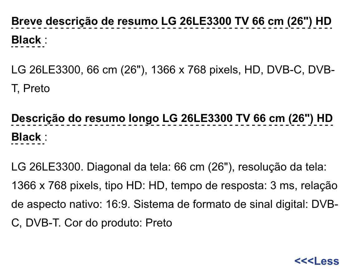 Tv LG 26polegadas