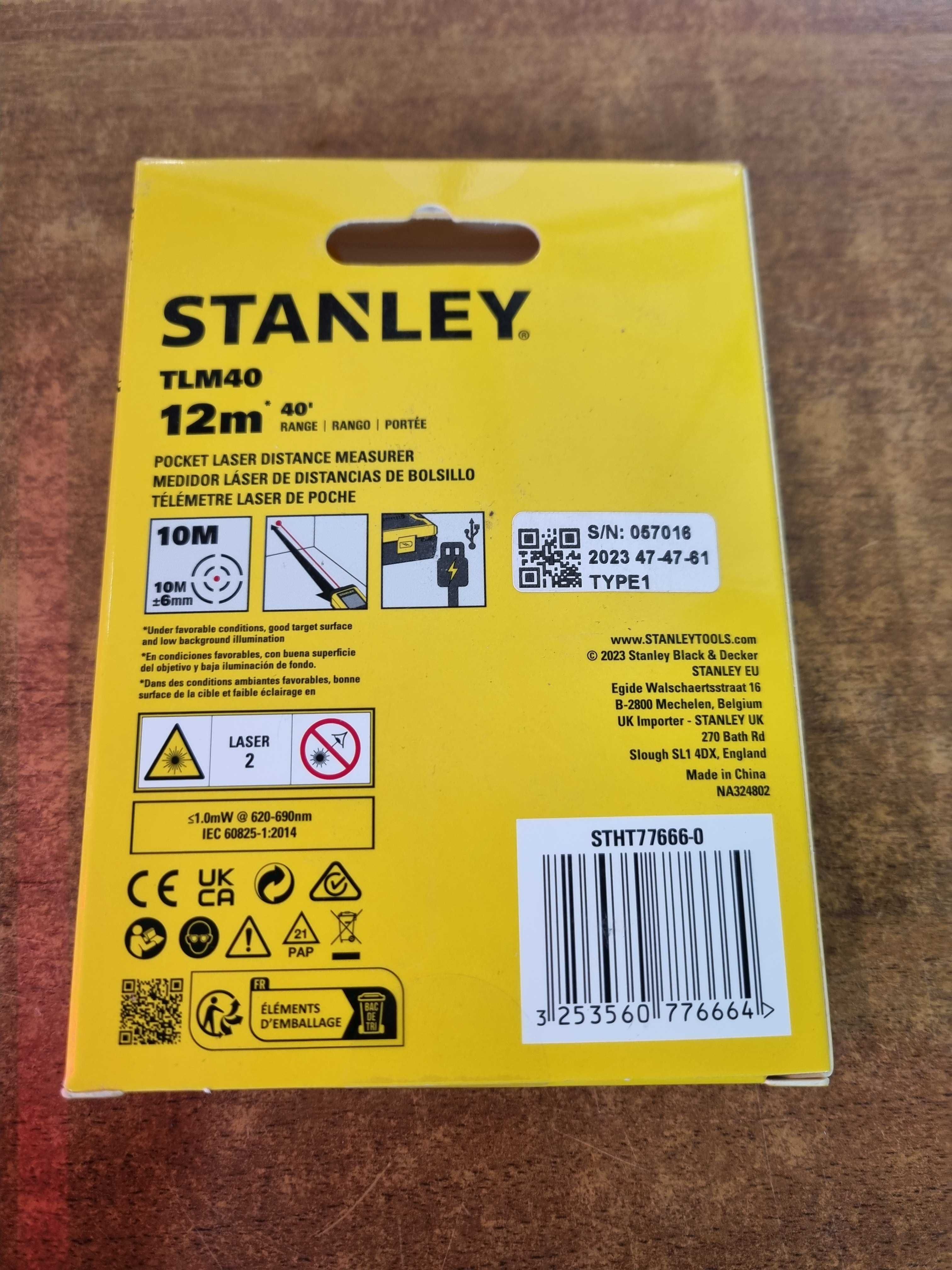 Kieszonkowy dalmierz laserowy STANLEY® (TLM40)