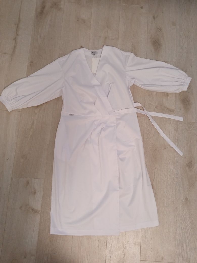 новий медичний халат сукня на зАпах 54-56-58 розмір білий