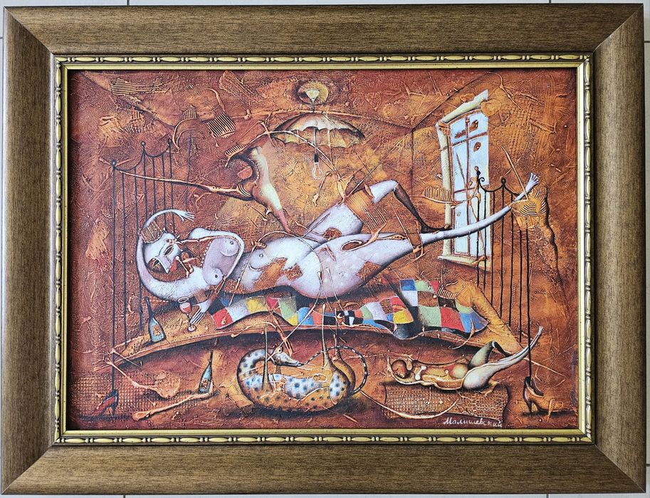 Obraz olejny S. Maliszewskiego "Utracona iluzja" 50x70cm